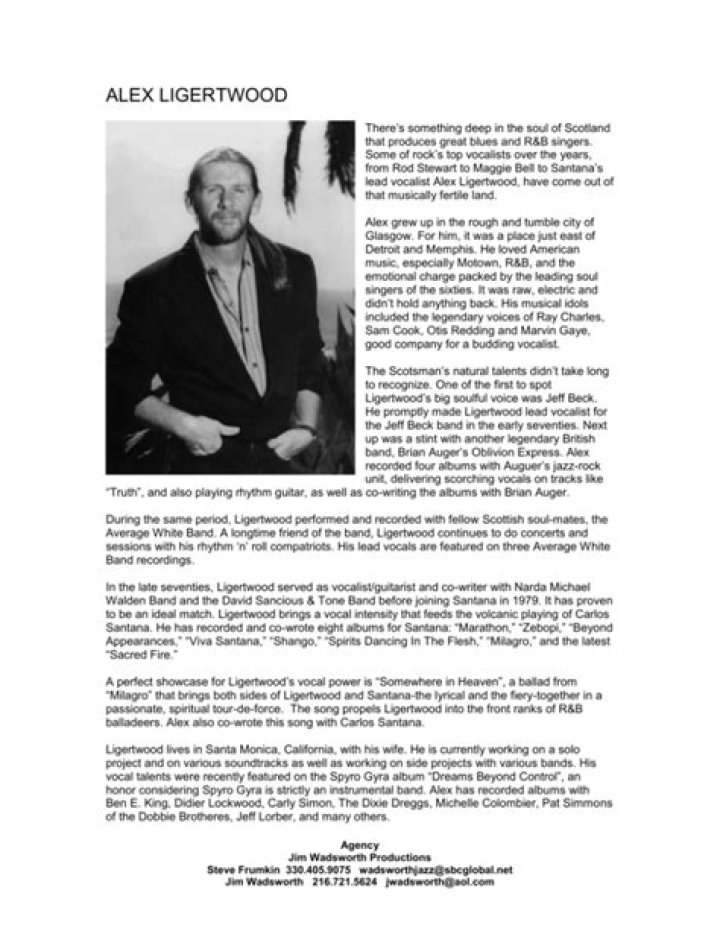 Alex Ligertwood’s biography, net worth, fact, career, awards and life story