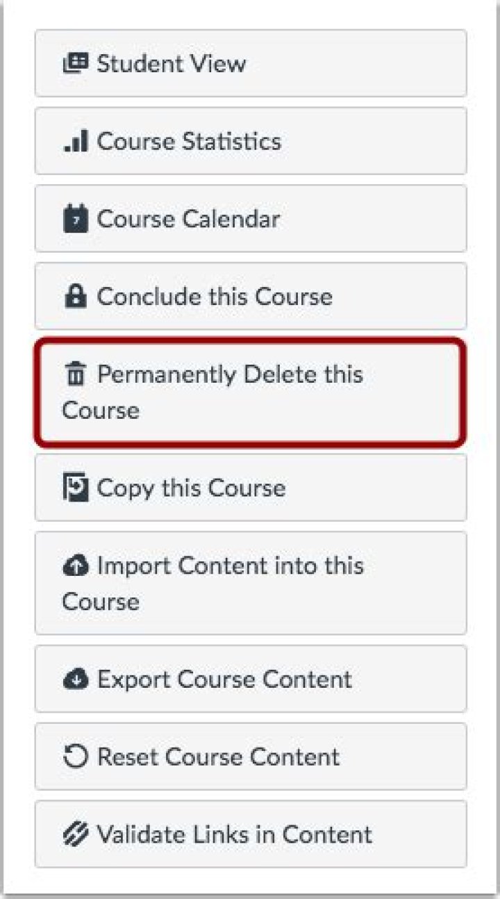 How to delete a course on canvas